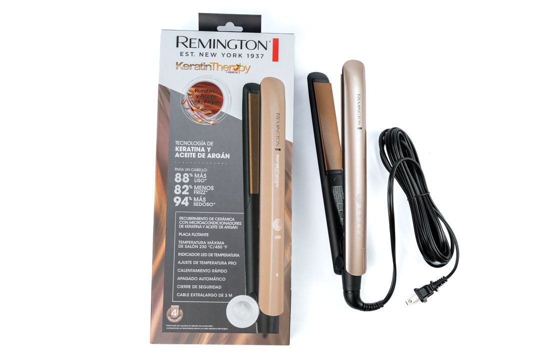 Plancha Remington dorada con argán y Keratina original - Vista 8