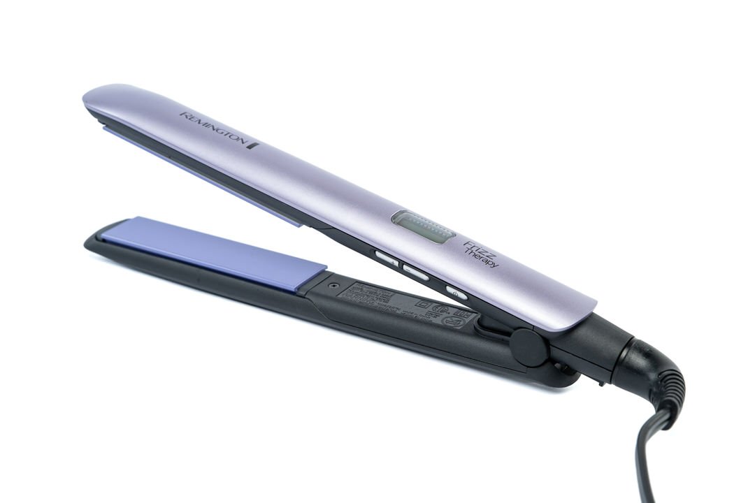 Plancha remington control frizz morada original